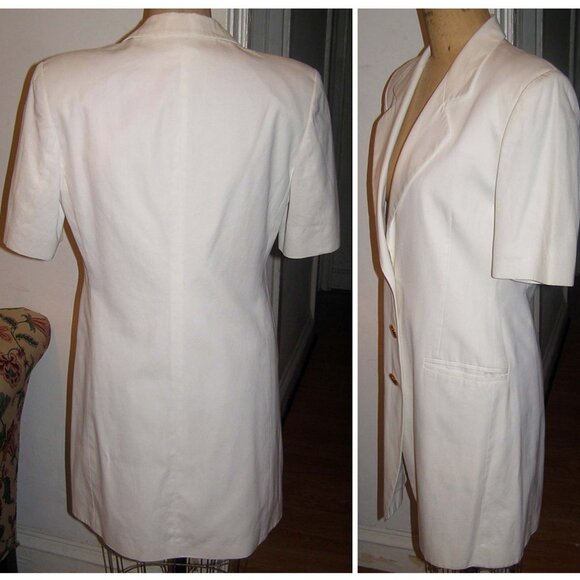 RARE Escada short sleeve cotton long blazer 6-8/36 - Picture 2 of 15